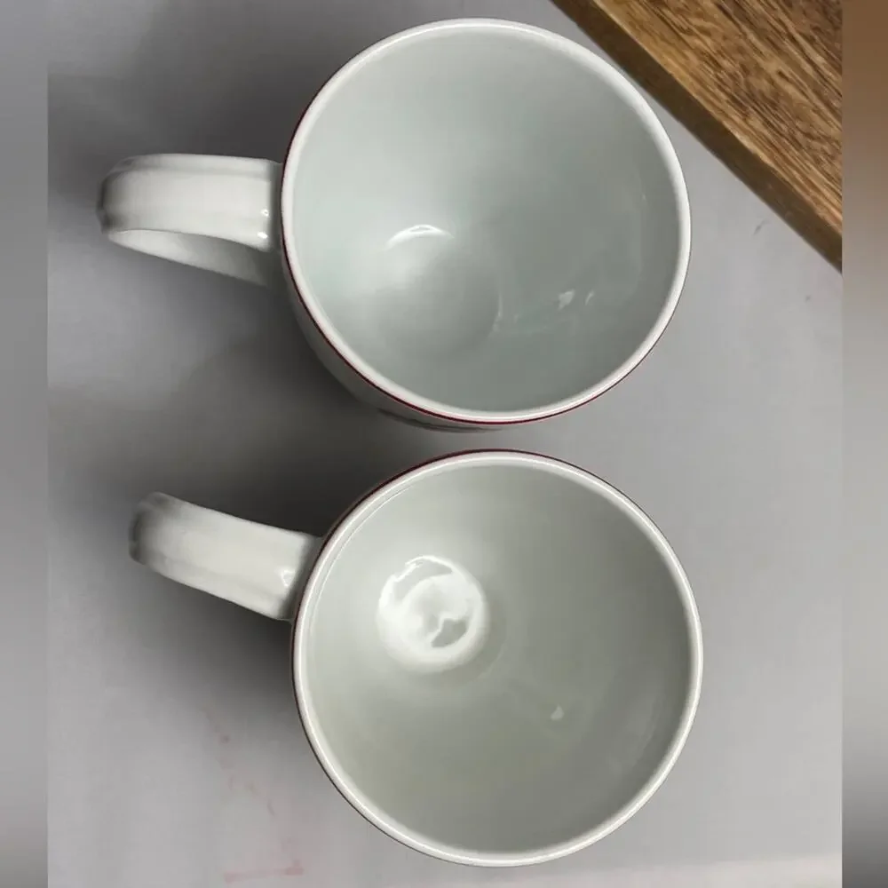 Pair of Home Red Medallion‎ Porcelain Coffee Mugs by Target